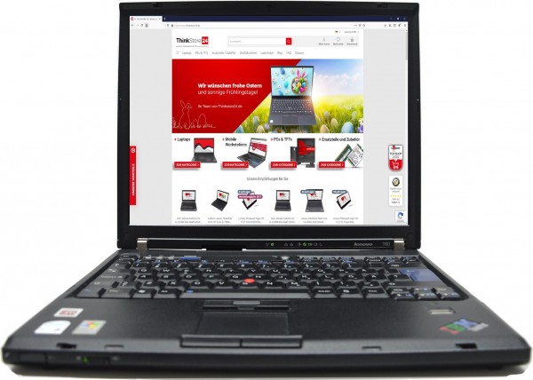 Lenovo ThinkPad T60 Core2Duo T5500 1,66 GHz 1GB RAM 80GB HDD 1024x768 DVD-RW Fpr noWin