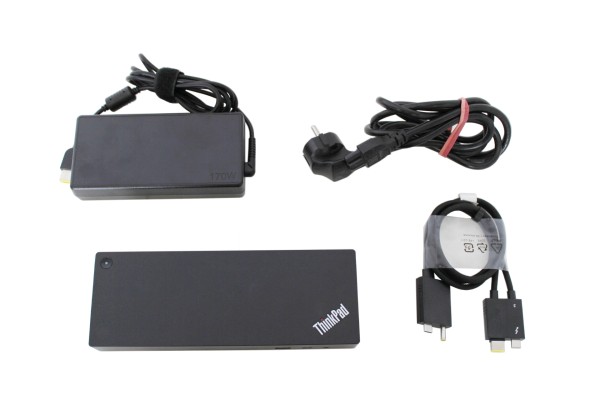 Lenovo ThinkPad Thunderbolt 3 Dock Gen 2 40AN Docking Station USB-C HDMI + 170W Netzteil +Splitkabel