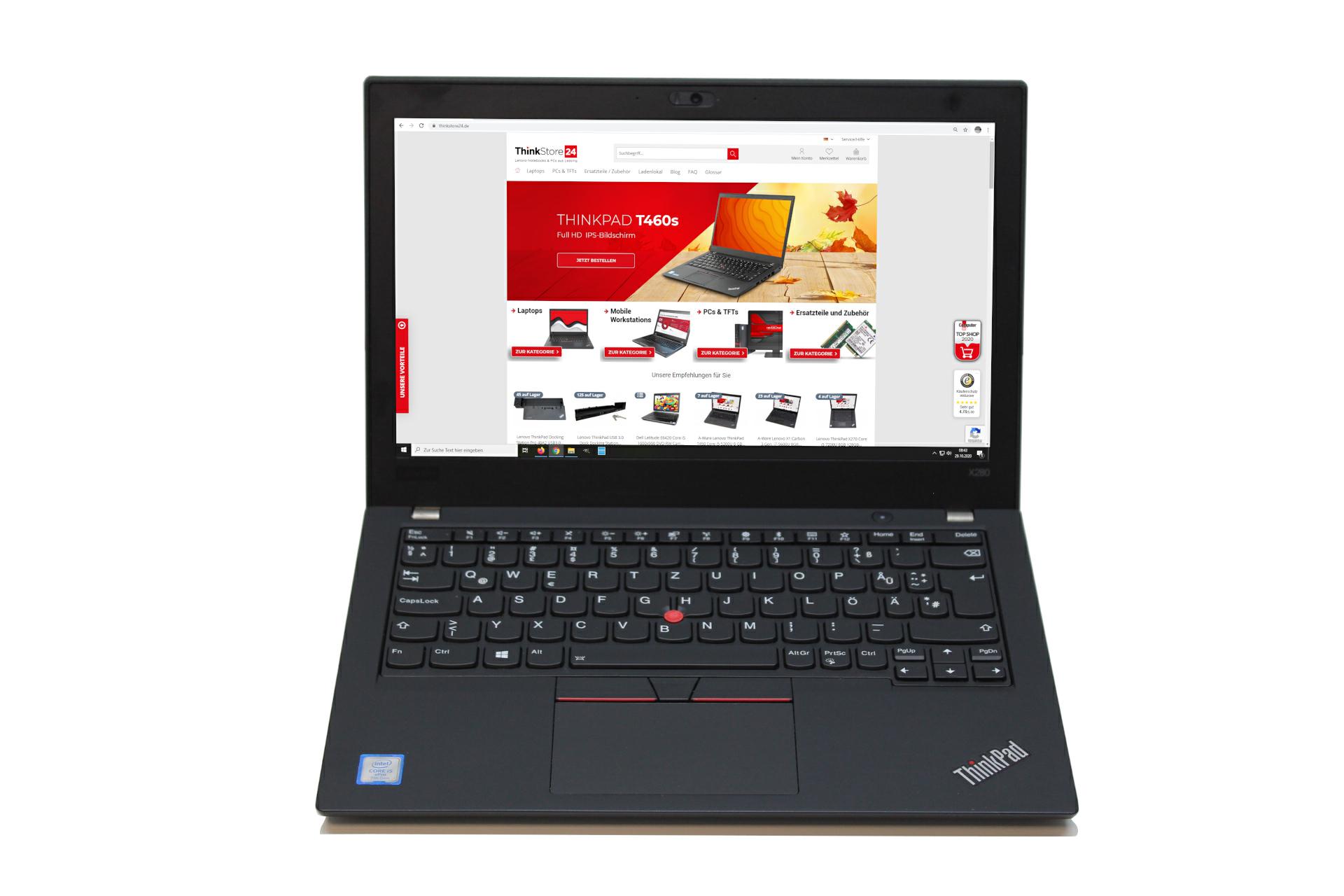 Lenovo ThinkPad X280 i7-8550U 8GB RAM 256GB SSD | Thinkstore24.de