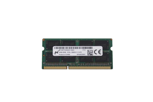 Micron 16GB DDR3 RAM 1600MHz SO-DIMM 2RX8 PC3L-12800S-11-13-F3 1,32V RAM-Speicher